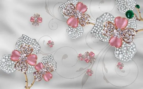 3D wallpaper background, High quality rendering decorative イラスト素材