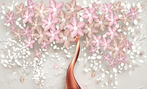 3D wallpaper background, High quality rendering decorative Stock Illustration