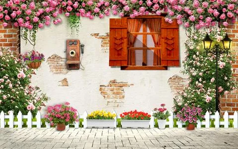 3D wallpaper background, High quality rendering decorative イラスト素材