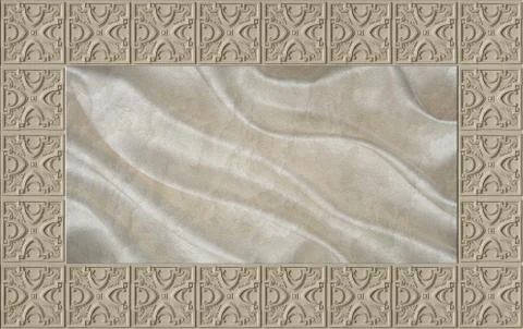 3d wallpaper, ceiling tile and silk, decorative ceiling Stock Illustration