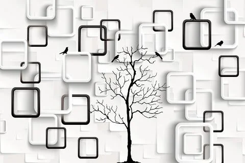3D wallpaper custom 3d wall murals wallpaper Stock Illustration