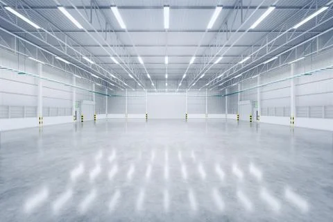 3d warehouse and floor Stock Illustration