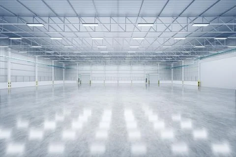 3d warehouse and floor Stock Illustration