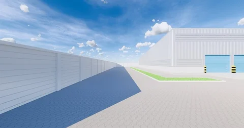 3d warehouse building Stock Footage 125889626