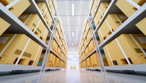 3d warehouse building Ilustración de archivo