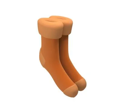3D Warm Socks Icon Stock Illustration