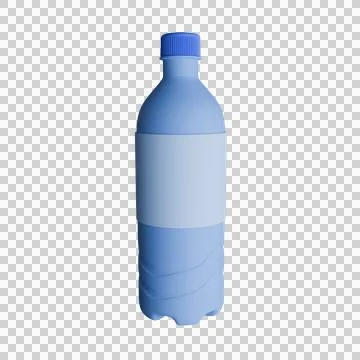 3d water bottle icon. 3d rendering Stock Illustration