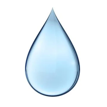 3d water drop on white Stock-Illustration