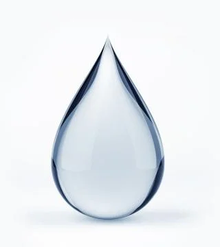 3d water drop on white Stock Illustration