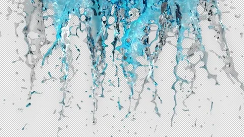 3d Water Falls Alpha Channel Stock Footage 154682113