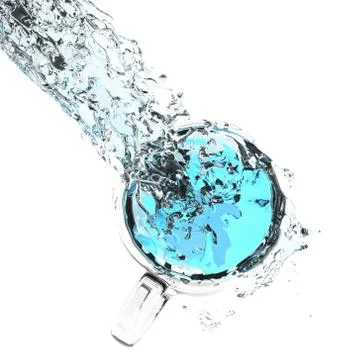 3d water splash 스톡 일러스트