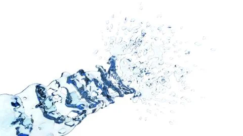 3d water splash Stock Illustration