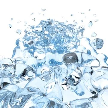 3d water splash isolated Иллюстрация
