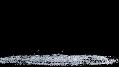 3d water splash transparent isolated on black background. 3d render illustr.. Stock Footage 276152557