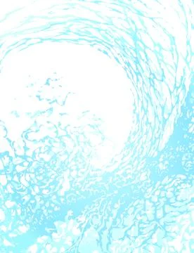 3D water splash vortex. Mousturizing bright aqua wave underwater sea ocean Stock-Illustration