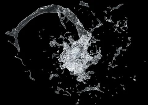 3D Water splashes Stock Illustration