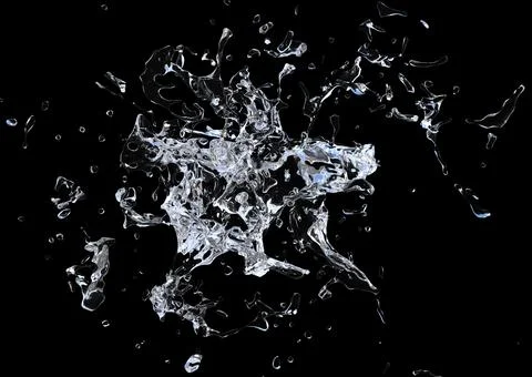 3D Water splashes Stock Illustration