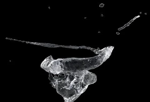 3D Water splashes Stock Illustration