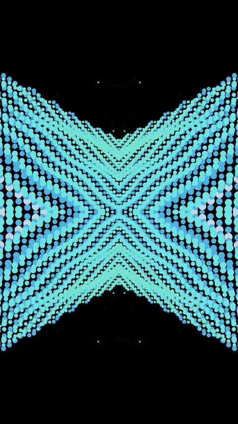 3D Wave Dot Matrix Circuit Infrastructure Background Stock Footage 347516342