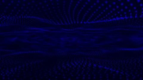 3d wave points fractal grid. Trapcode form, Glowing dots and dept. of field. Stockbeeldmateriaal 236690582
