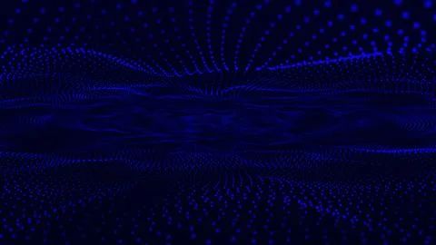 3d wave points fractal grid. Trapcode form, Glowing dots and depf of field... 스톡 일러스트