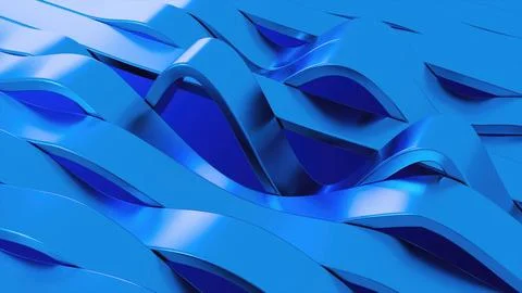 3d wave surface Stock Illustration