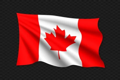 3D Waving Flag Illustrazione stock