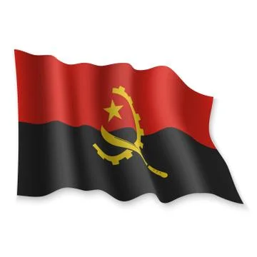 3D Waving Flag. Vector illustration Stock-Illustration