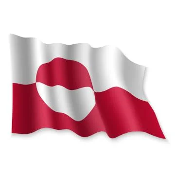 3D Waving Flag. Vector illustration Stock Illustration