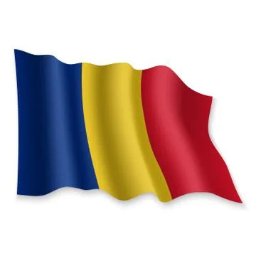 3D Waving Flag. Vector illustration Stock-Illustration