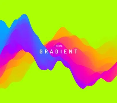 3D wavy background with dynamic effect. Abstract vector illustration. Stock Illustration