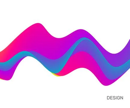 3D wavy background with dynamic effect. Abstract vector illustration. Illustrazione stock