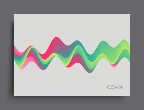 3D wavy background with dynamic effect. Abstract vector illustration. Stock Illustration