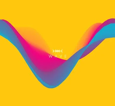 3D wavy background with dynamic effect. Abstract vector illustration for flye 스톡 일러스트