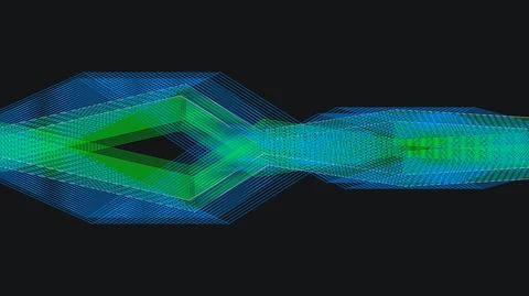 3d wavy dark abstract background Stock Illustration