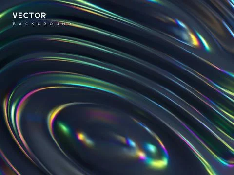 3d wavy fluorescent surface. 스톡 일러스트