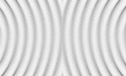 3D wavy overlay background with ripple effect. Grid surface with particle Stock Illustration