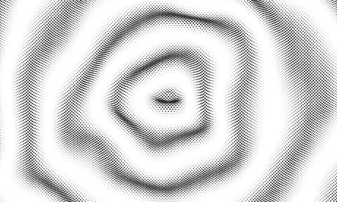 3D wavy overlay background with ripple effect. Grid surface with particle Stock Illustration