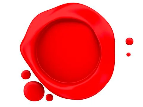 3D wax seal 스톡 일러스트