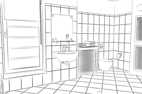 3d W.C Illustrazione stock