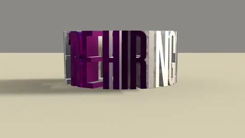 3D We Are Hiring Text Animation – Job Vacancy Announcement Video Stock Footage 279242398