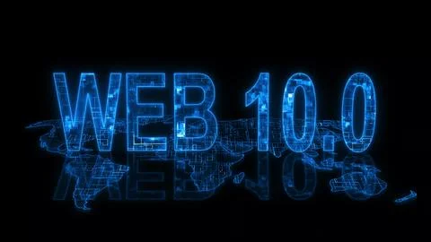 3d web 10.0 text technology earth map glow Stock Illustration
