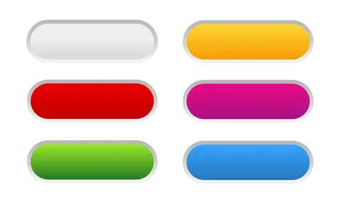 3D web buttons set with hand cursor and arrow icons. Includes add to cart, shop Stock Illustration