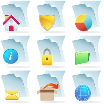 3d web document icons Stock Illustration