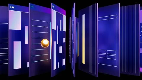 3d web pages and user interfaces. 3d illustration for business or develop Stock Illustration