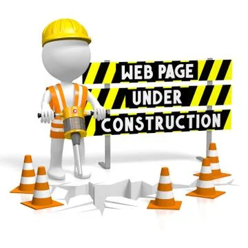3D webpage under construction Stock Illustration