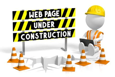3D webpage under construction Stock Illustration