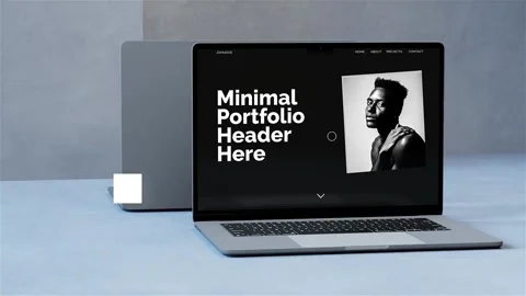 3D Website Promo  Minimal Portfolio Showcase After Effects stock