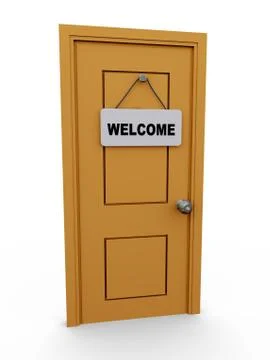 3d welcome door Stock Illustration