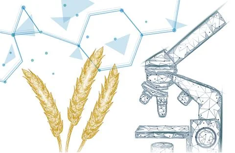 3D wheat ears grain. World food Day hunger awareness. Help charity food help Stock-Illustration